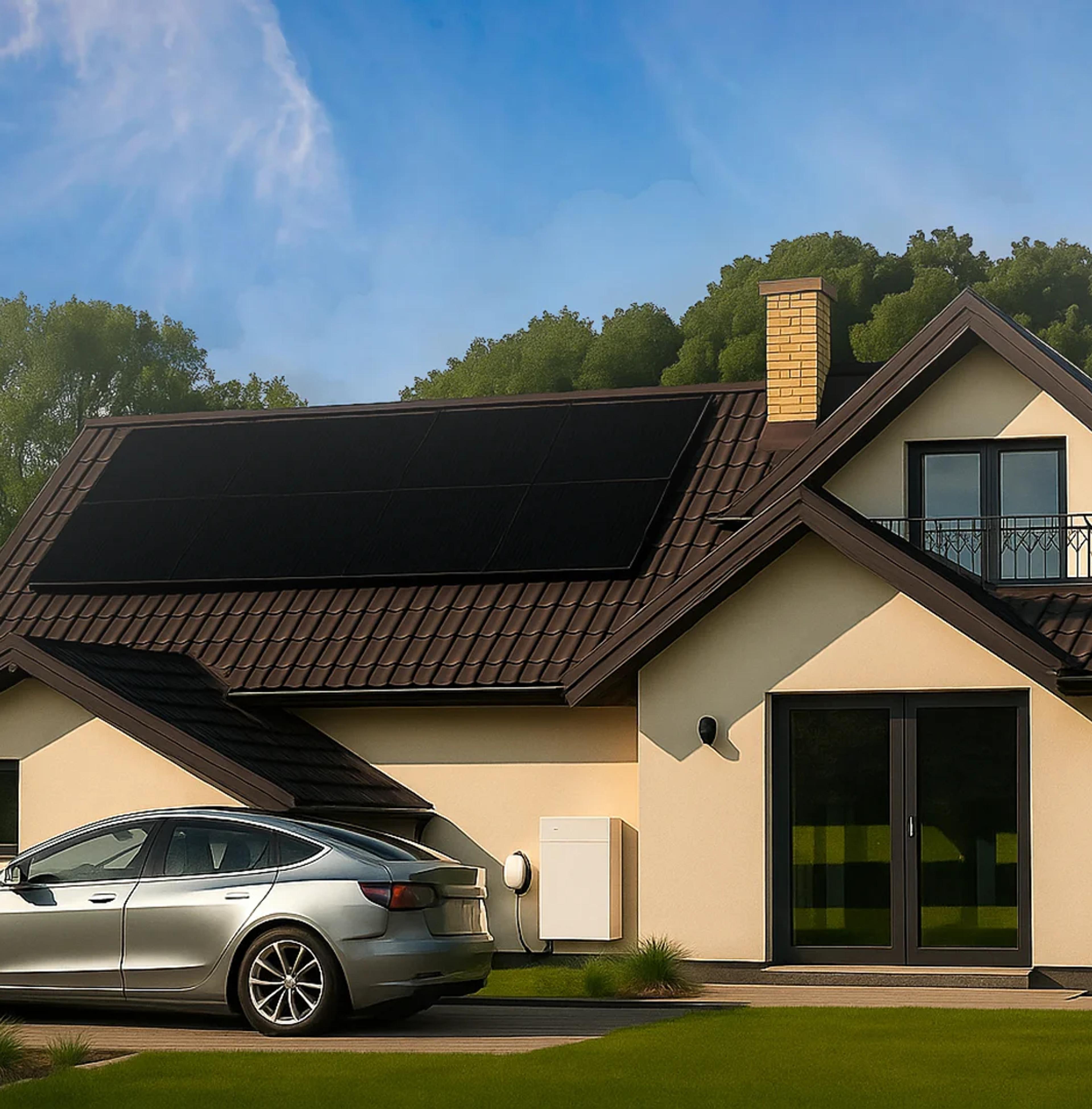 Fotowoltaika z domową ładowarką samochodową