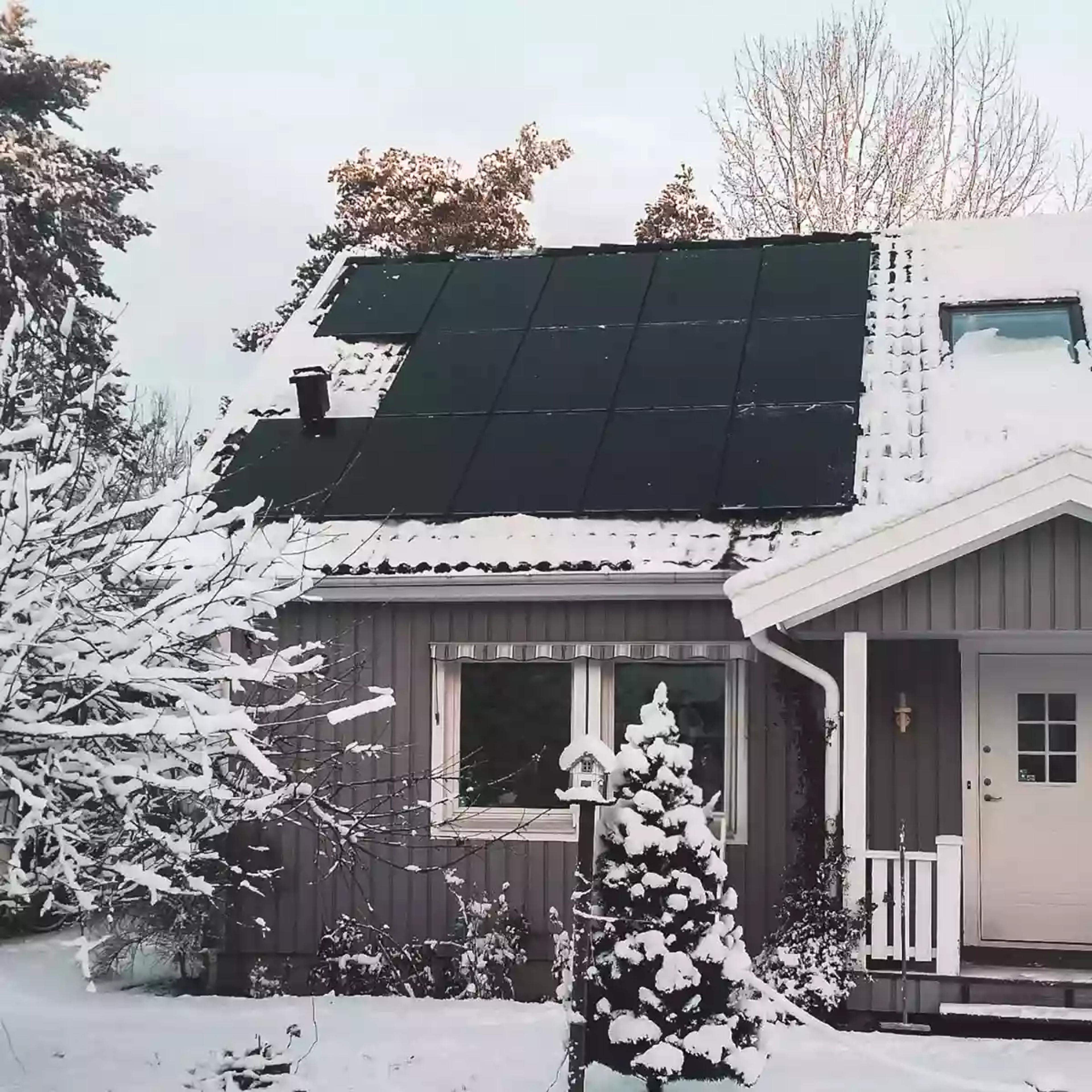 panneau solaire hiver
