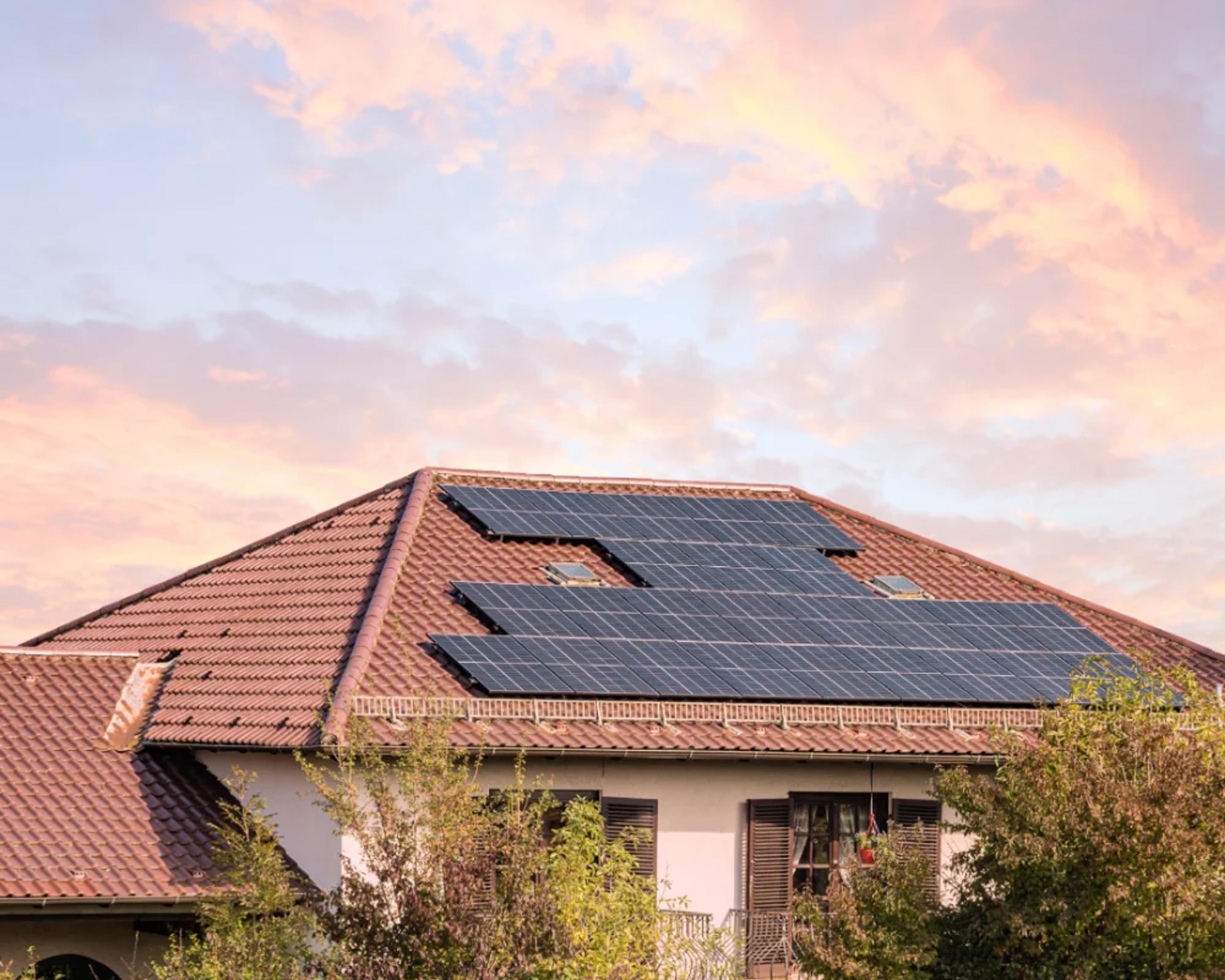 pannelli solari sul tetto