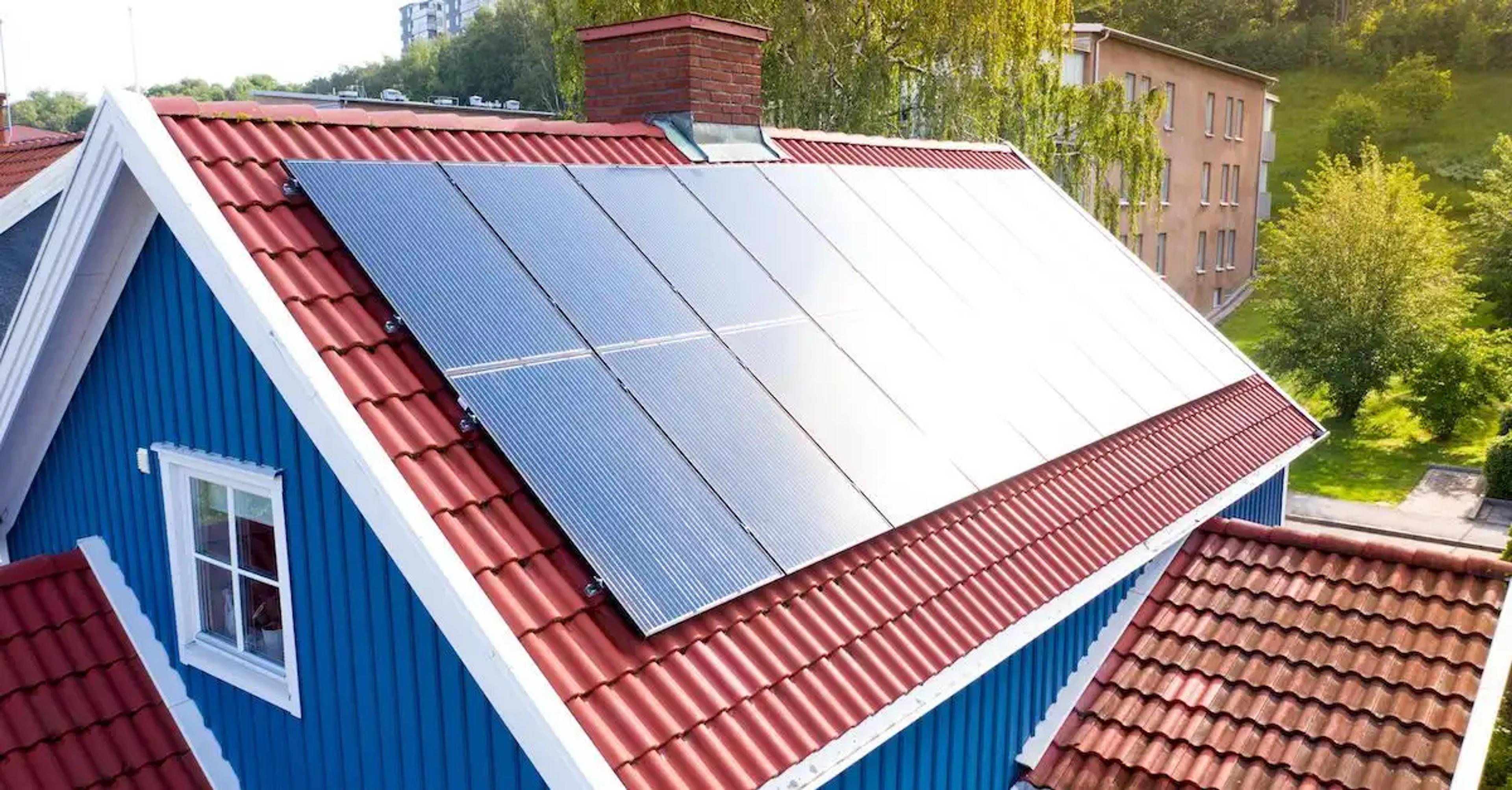 solpanel på tak