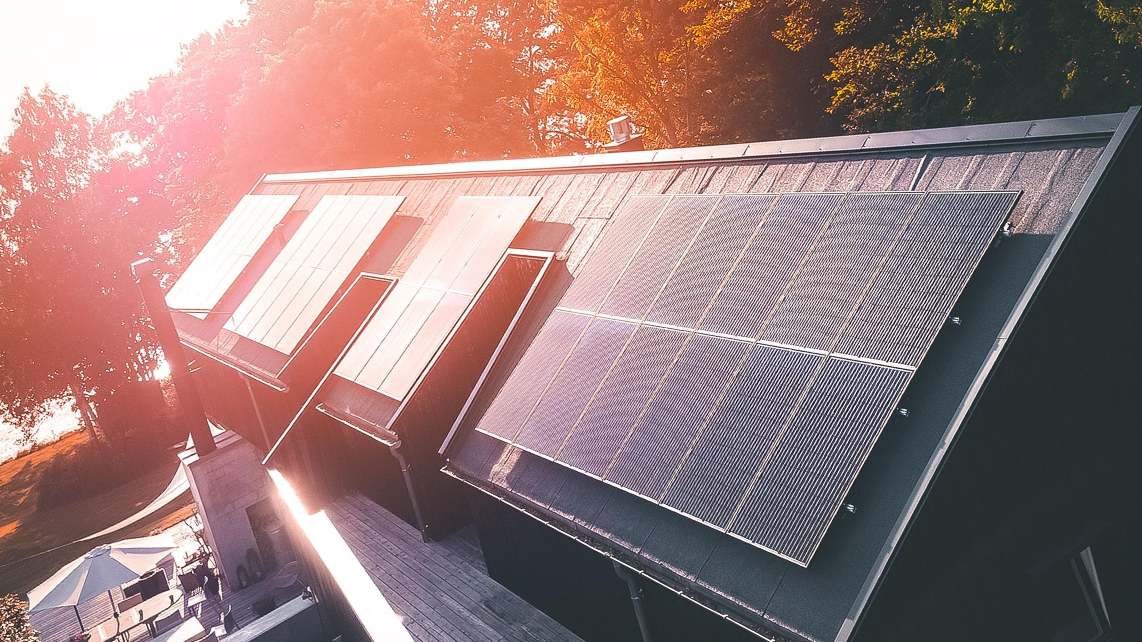 monterade solpaneler