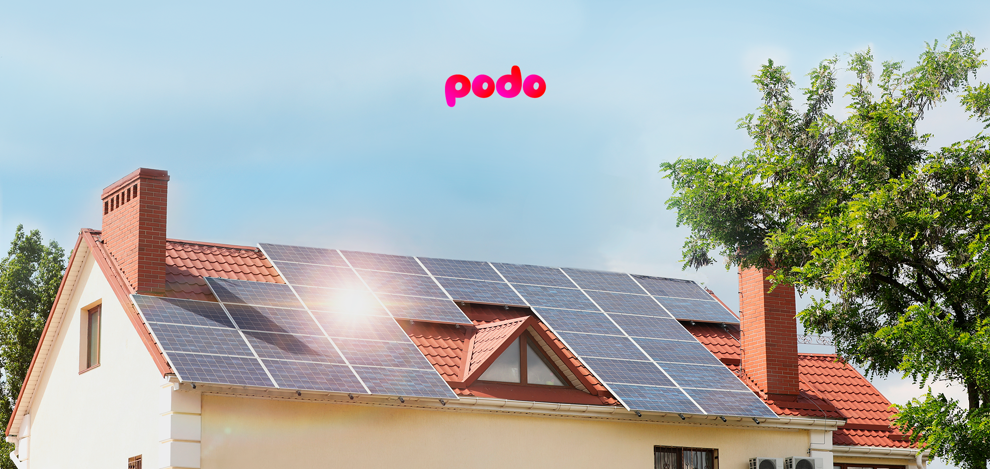 solar panels on roof