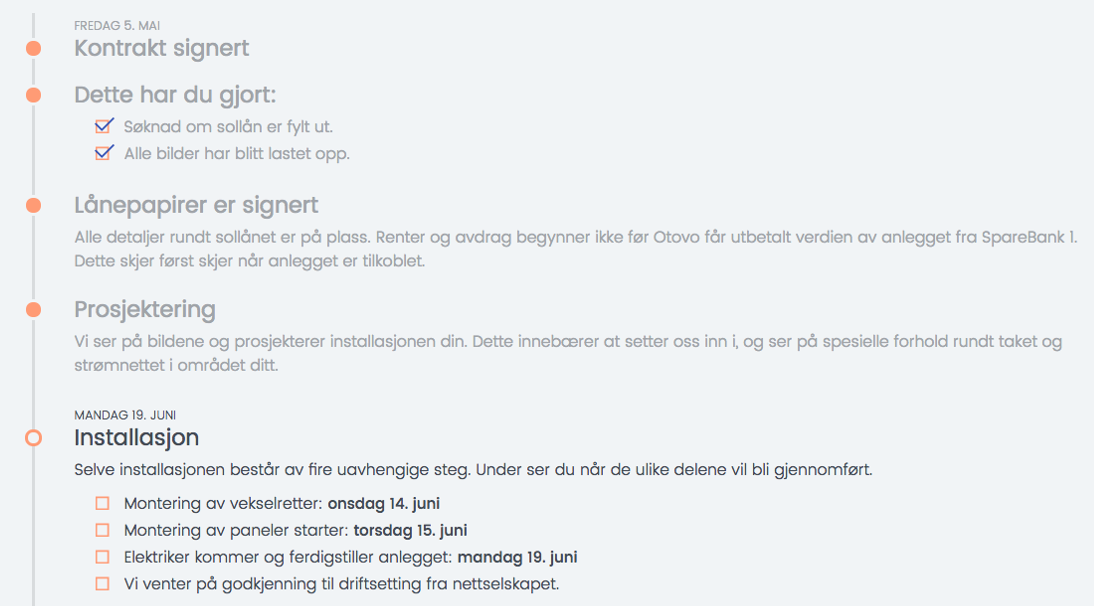 Når kommer solcellene mine, egentlig?