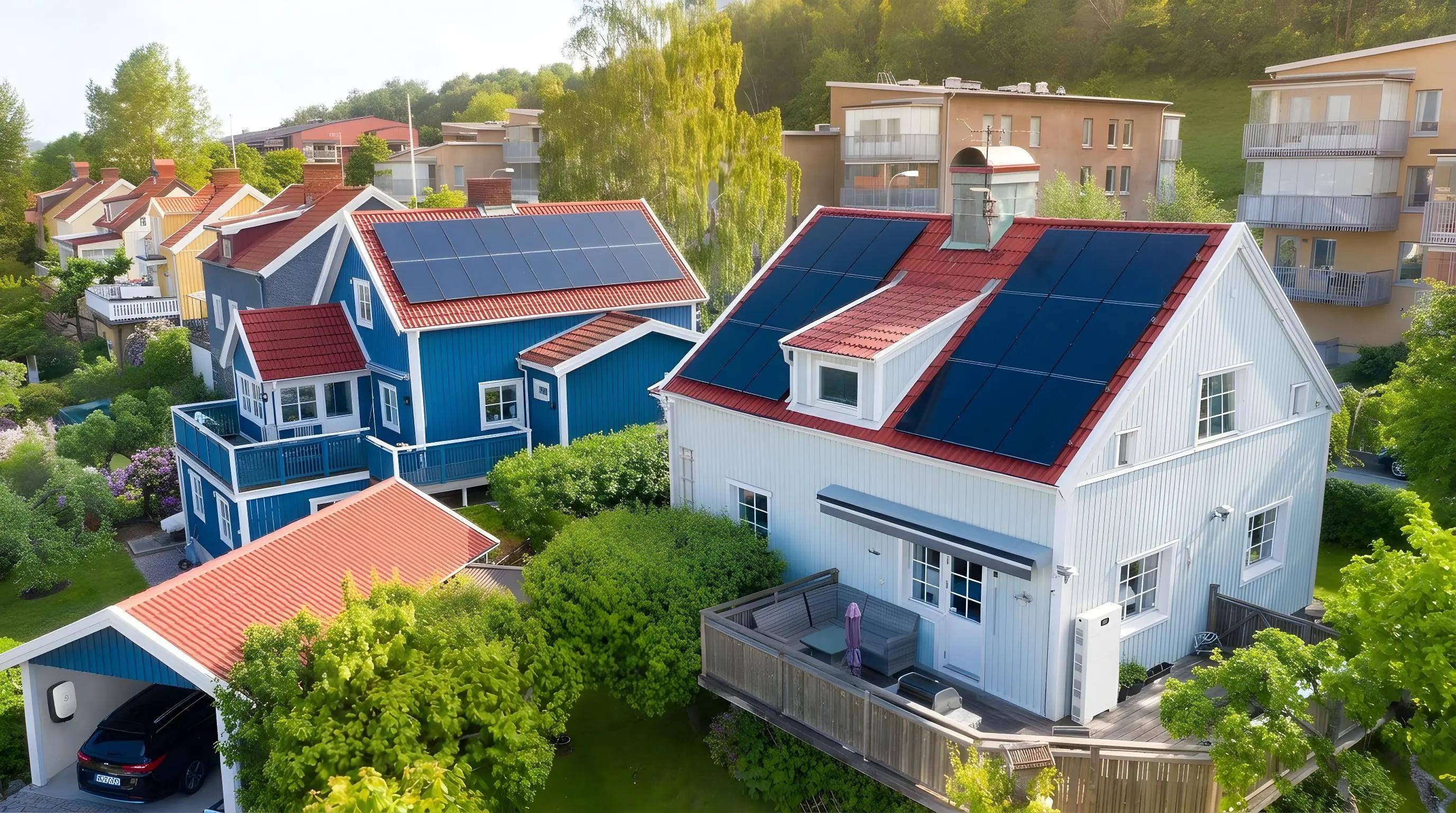 Svenskt hus med solceller