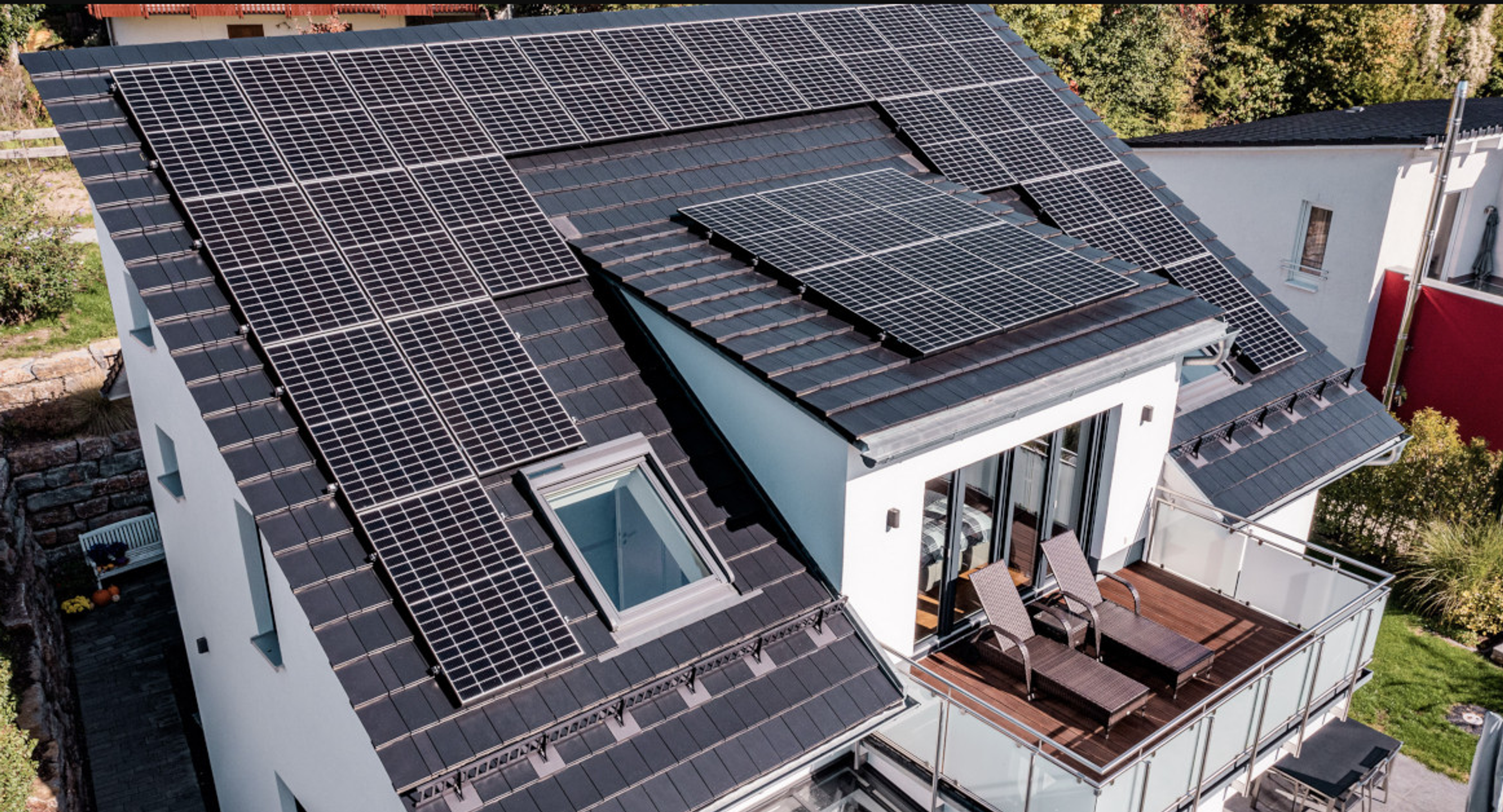 PV Anlage auf einem Dach