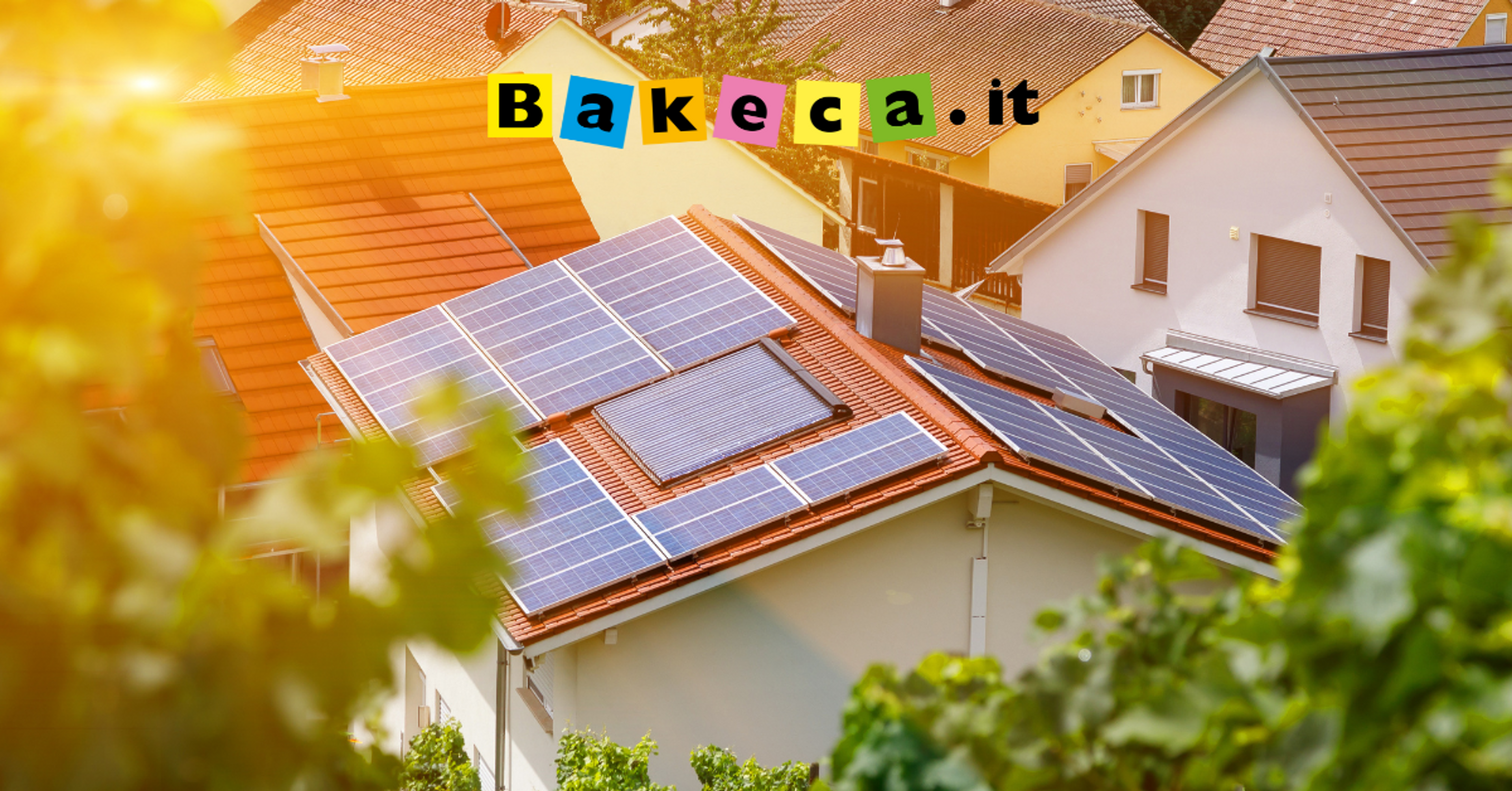 solar panels on roof