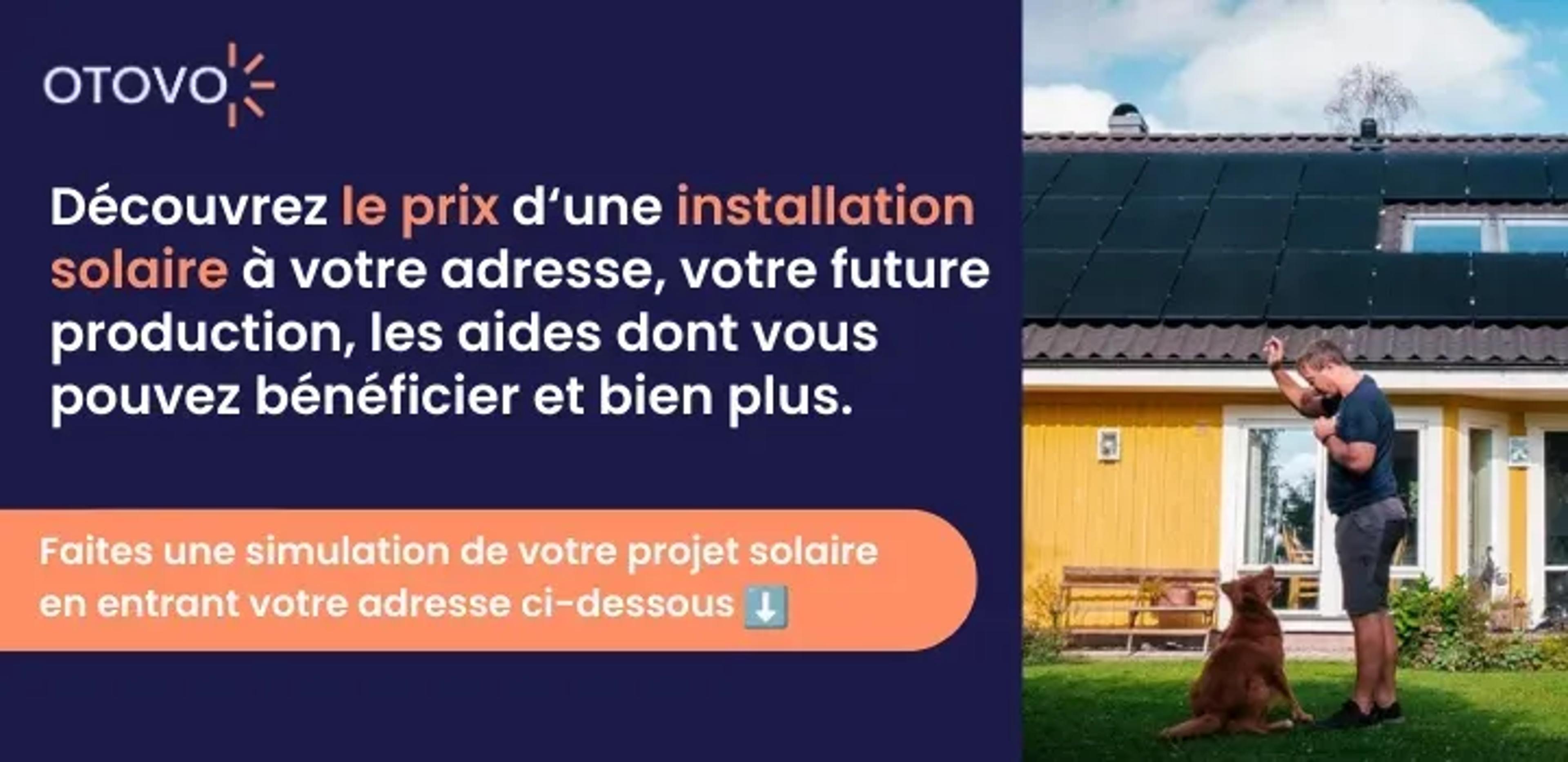 bannière prix panneaux solaires