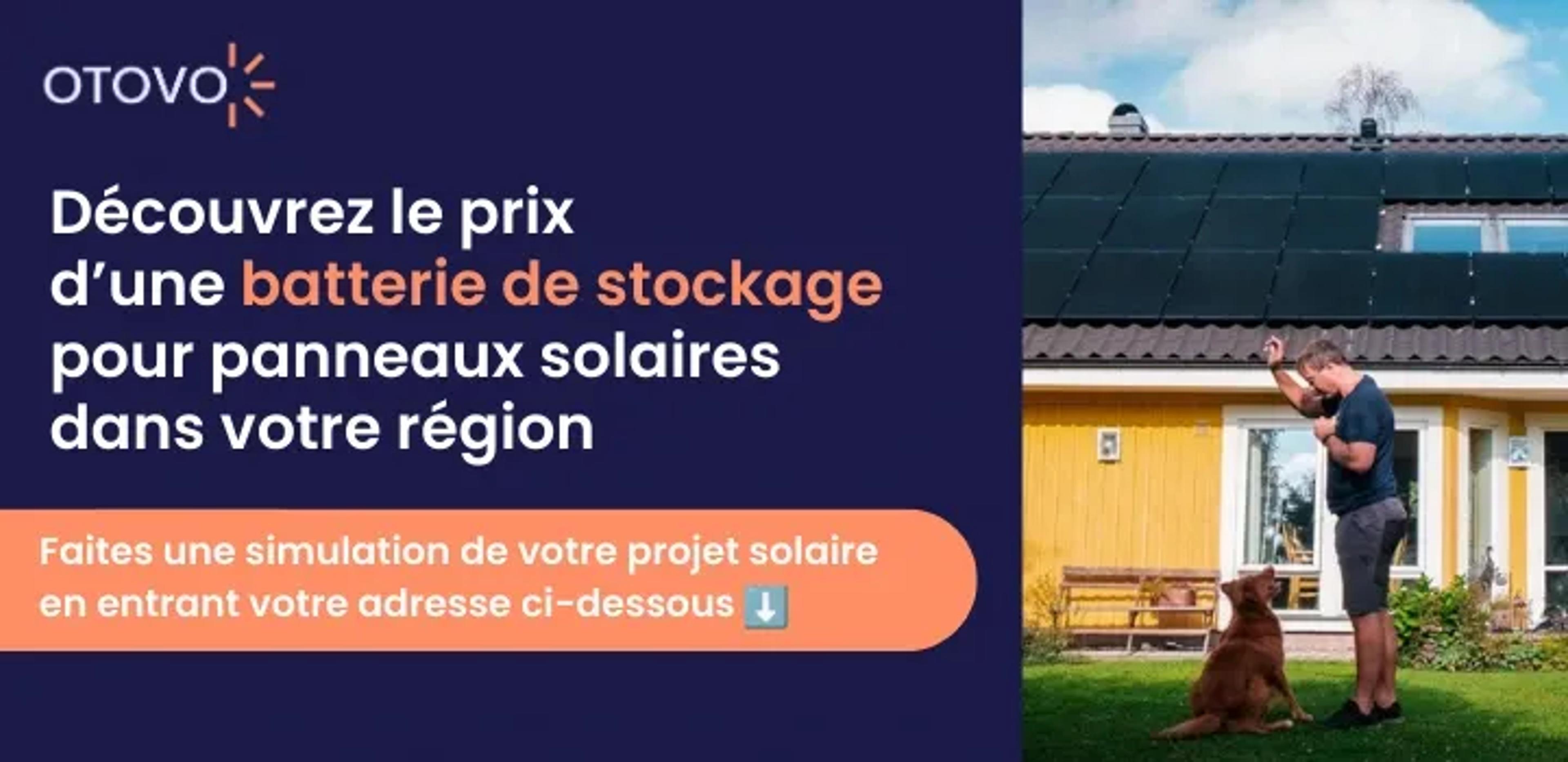 bannière prix batterie de stockage otovo