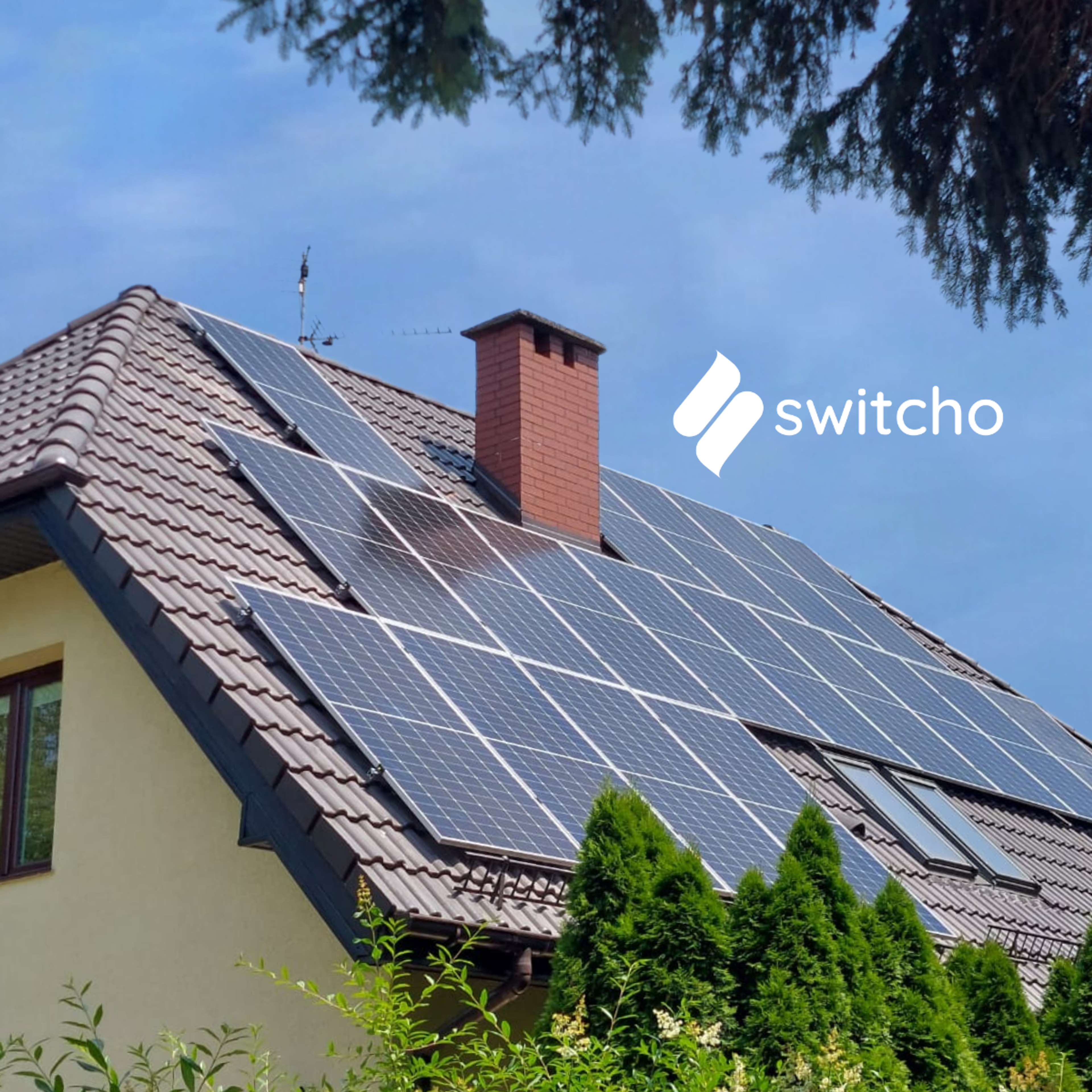 solar panels on roof