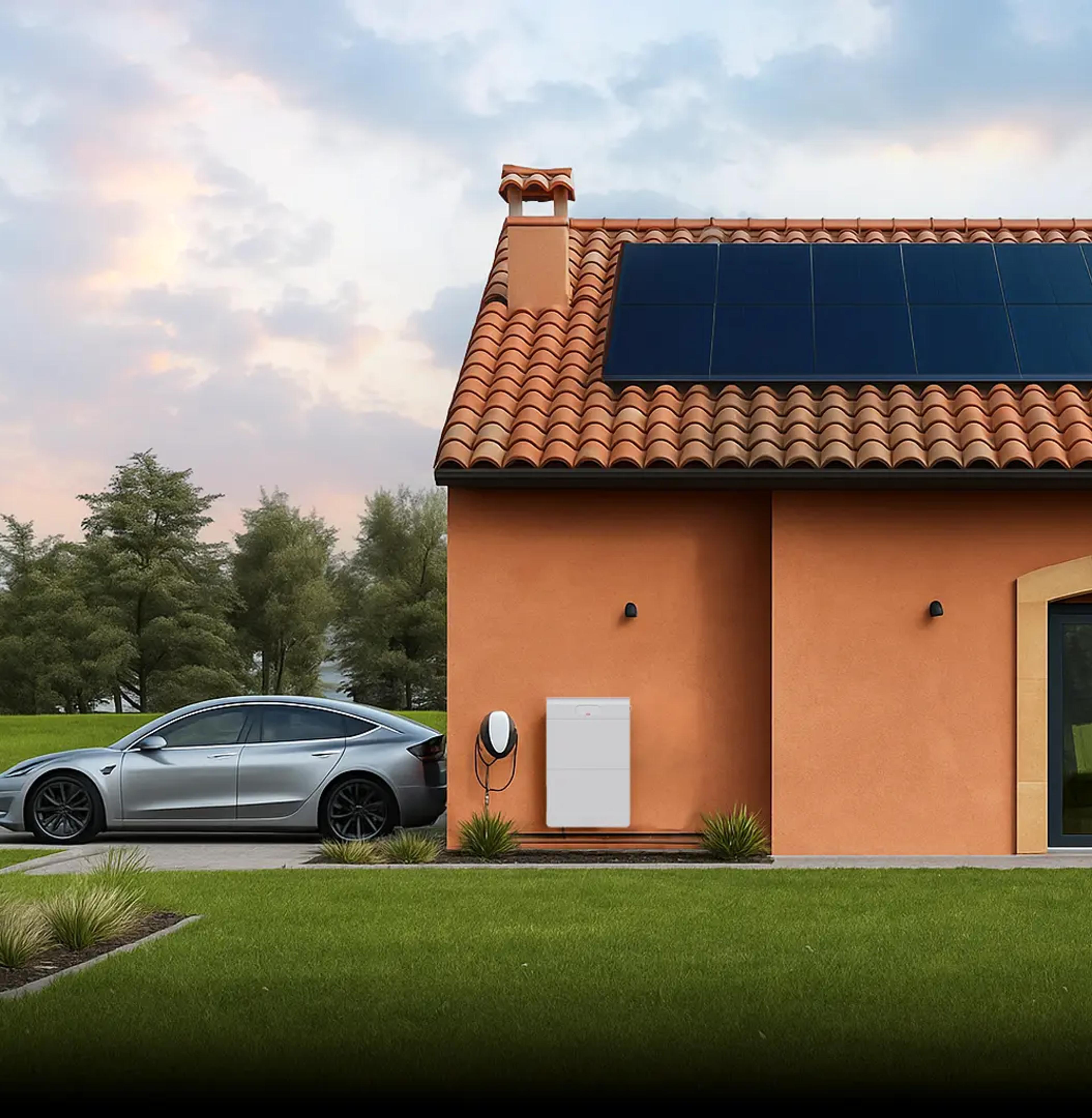 fotovoltaica con bateria y cargador EV
