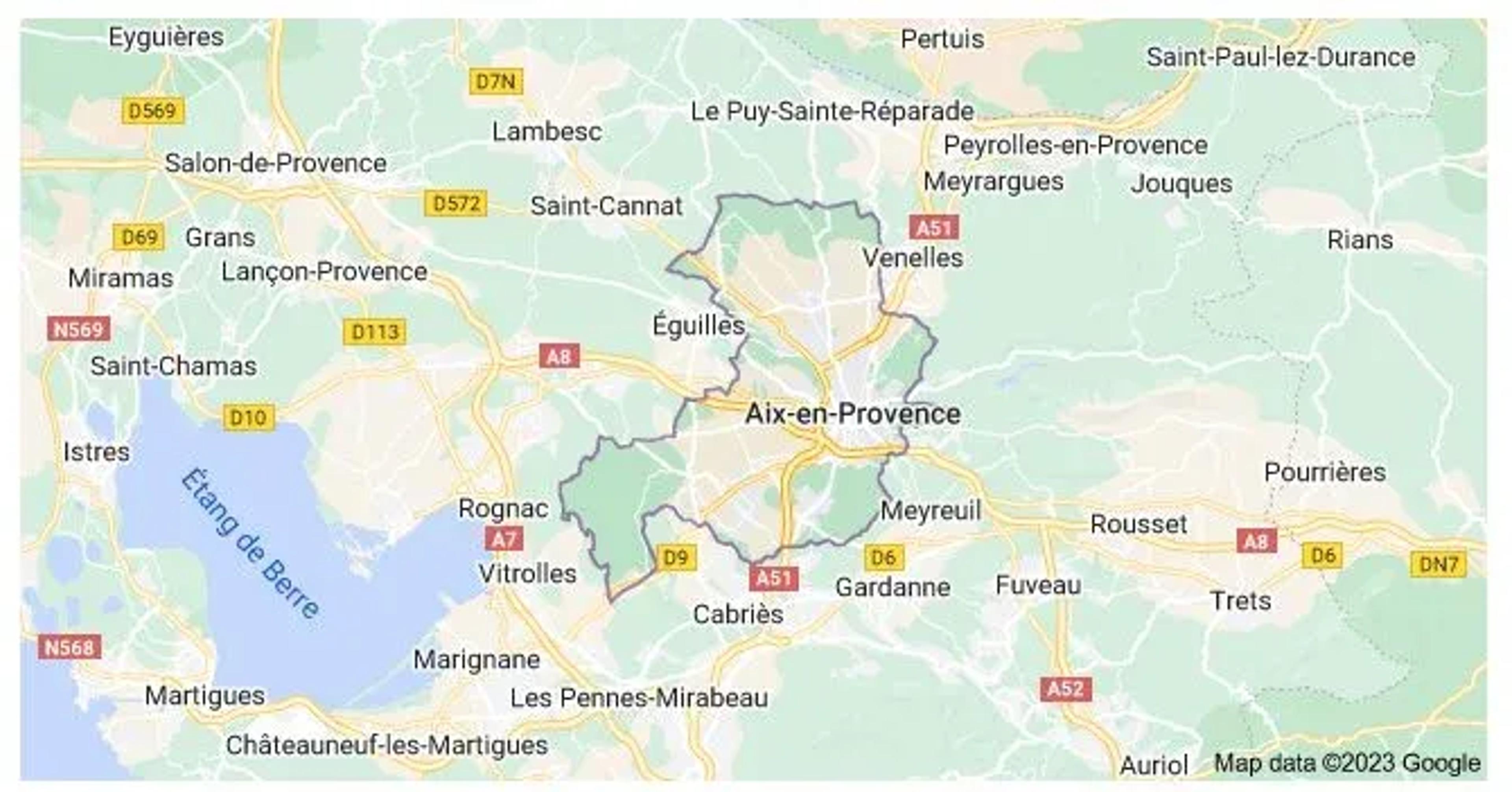 Carte Aix-en-Provence