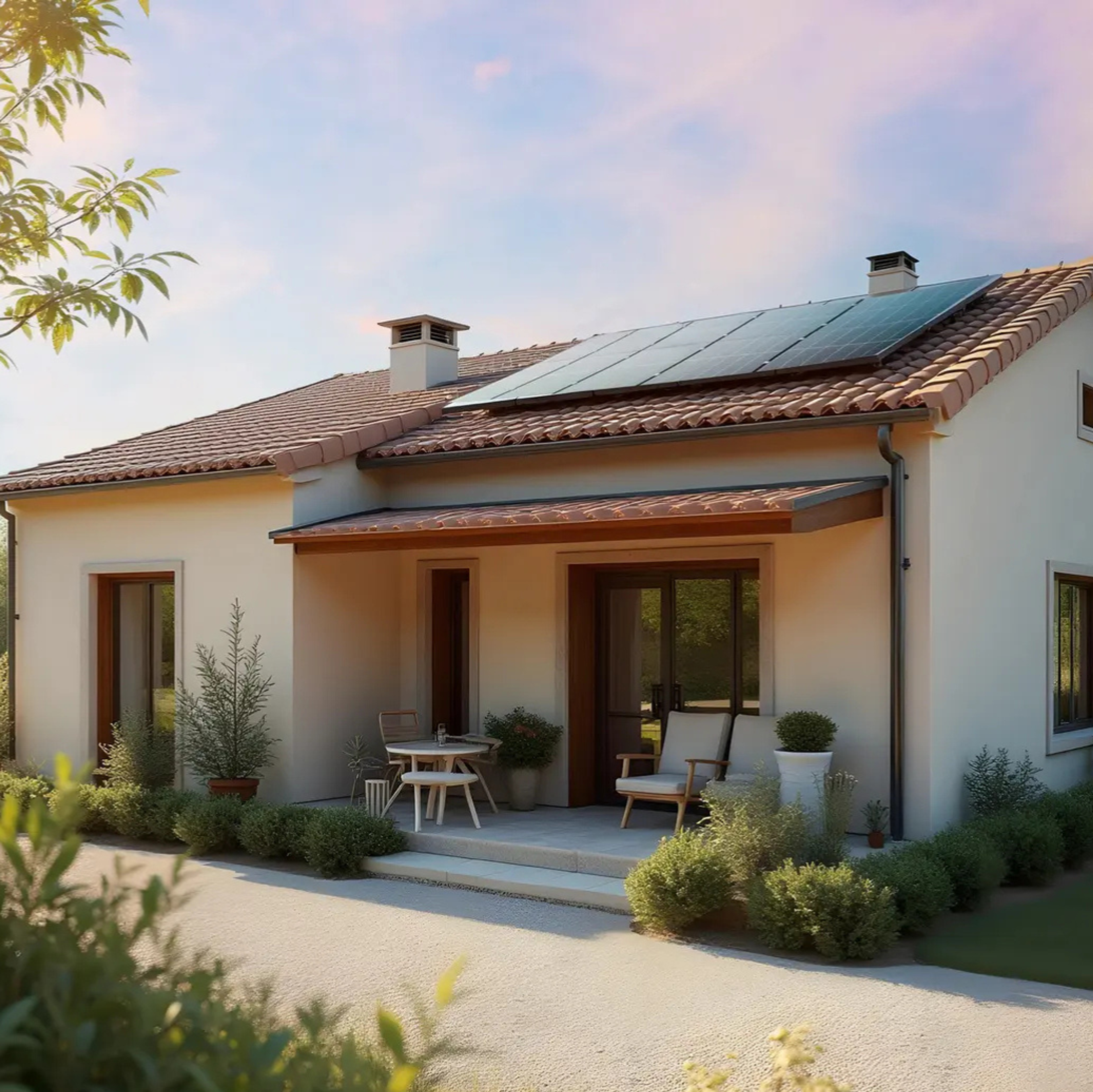 casa con fotvoltaico