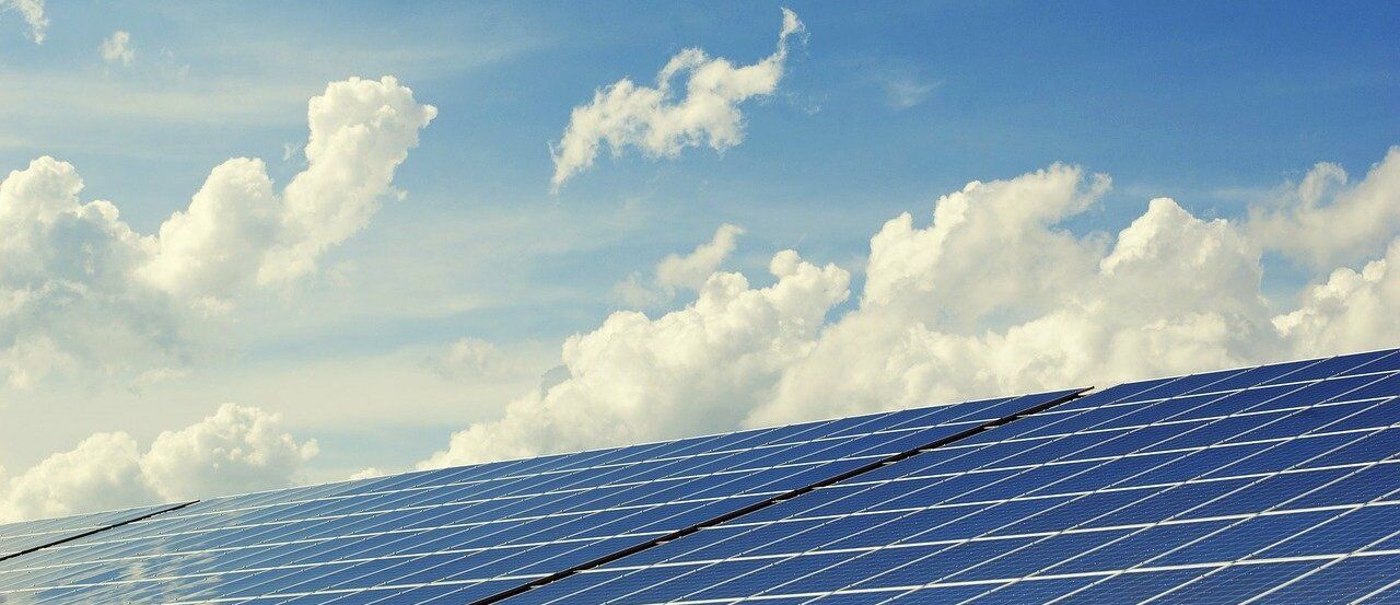 solar panels on roof