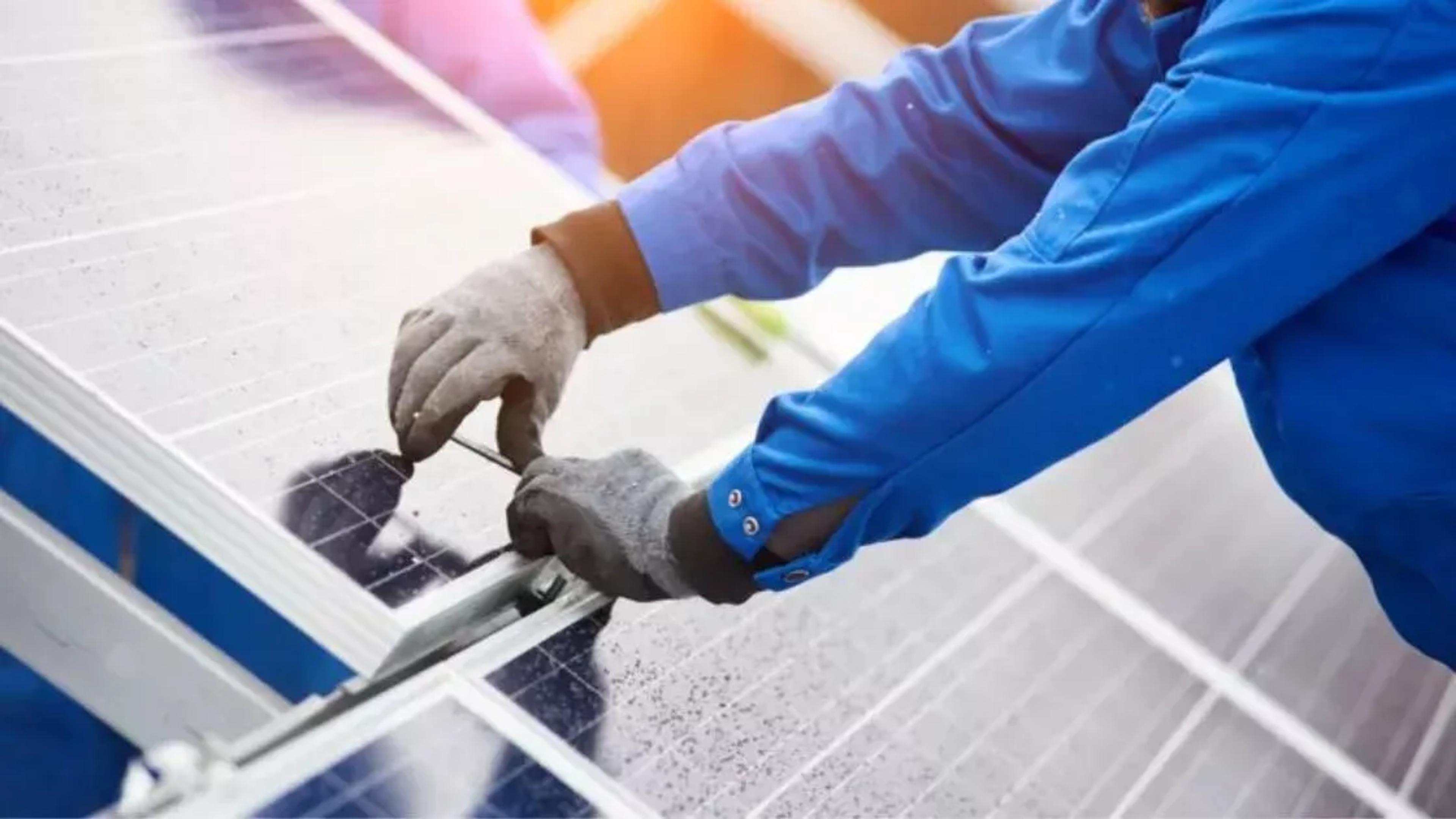 Wartung einer Solaranlage