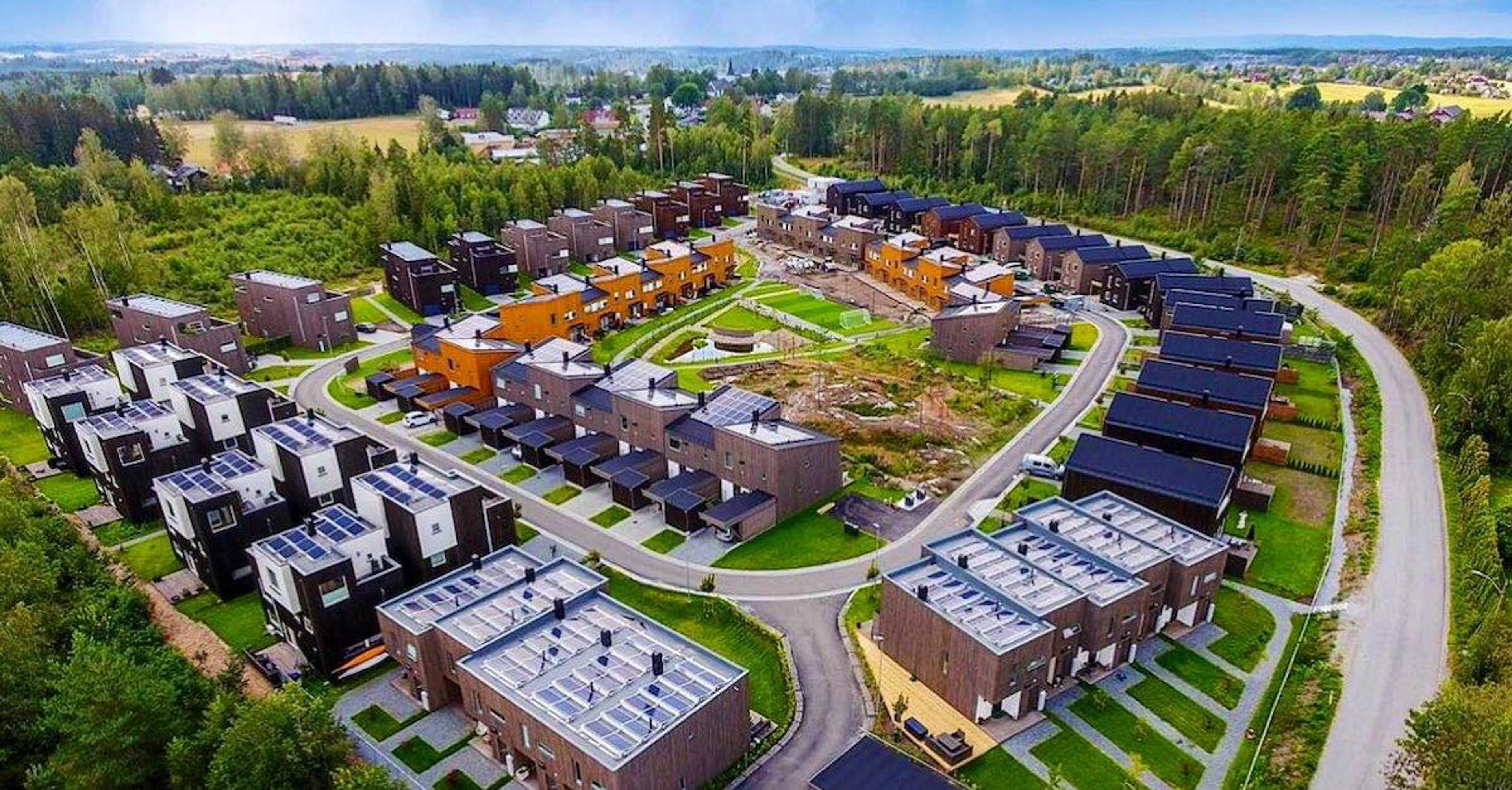 Halvparten mottok investeringsstøtte fra Enova. Her fra Ski.