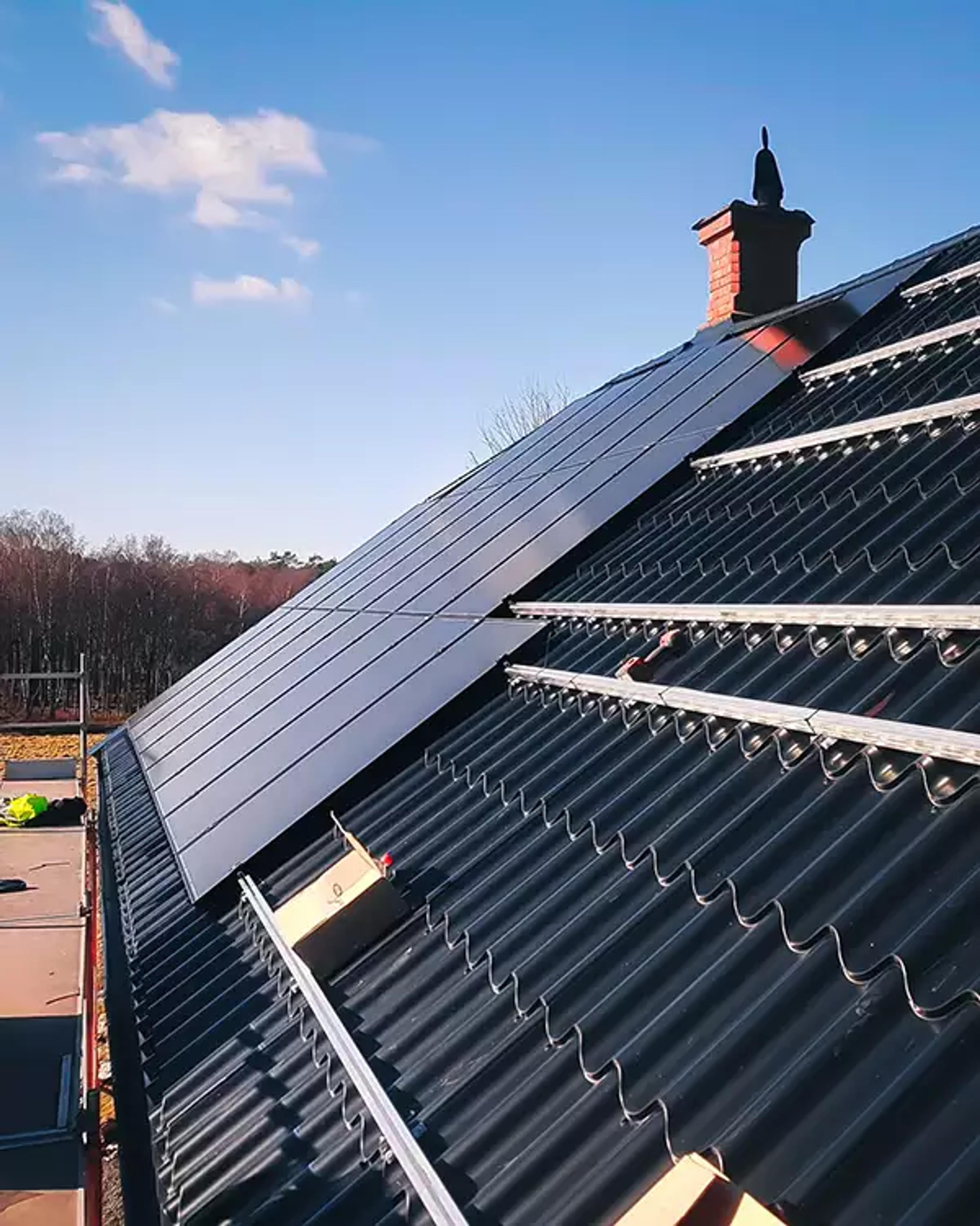 installasjon av et solcelleanlegg - festemidler