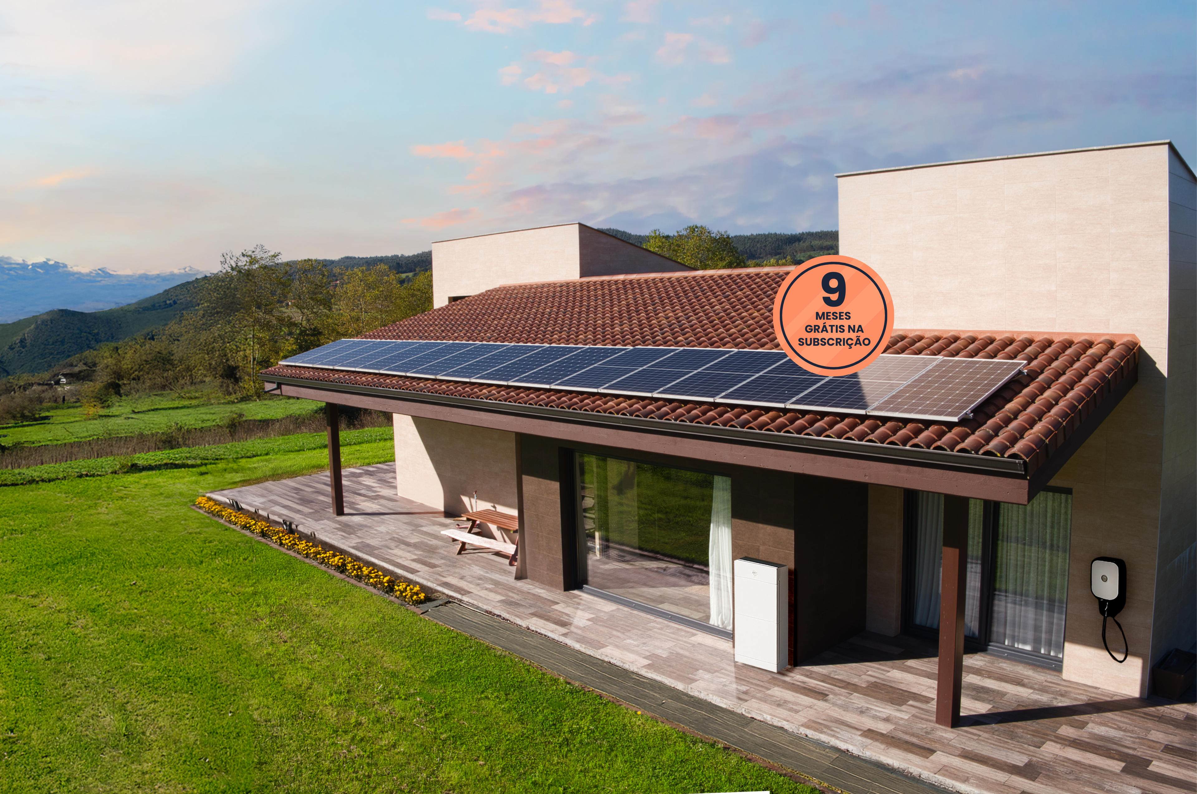casa com sistema fotovoltaico instalado
