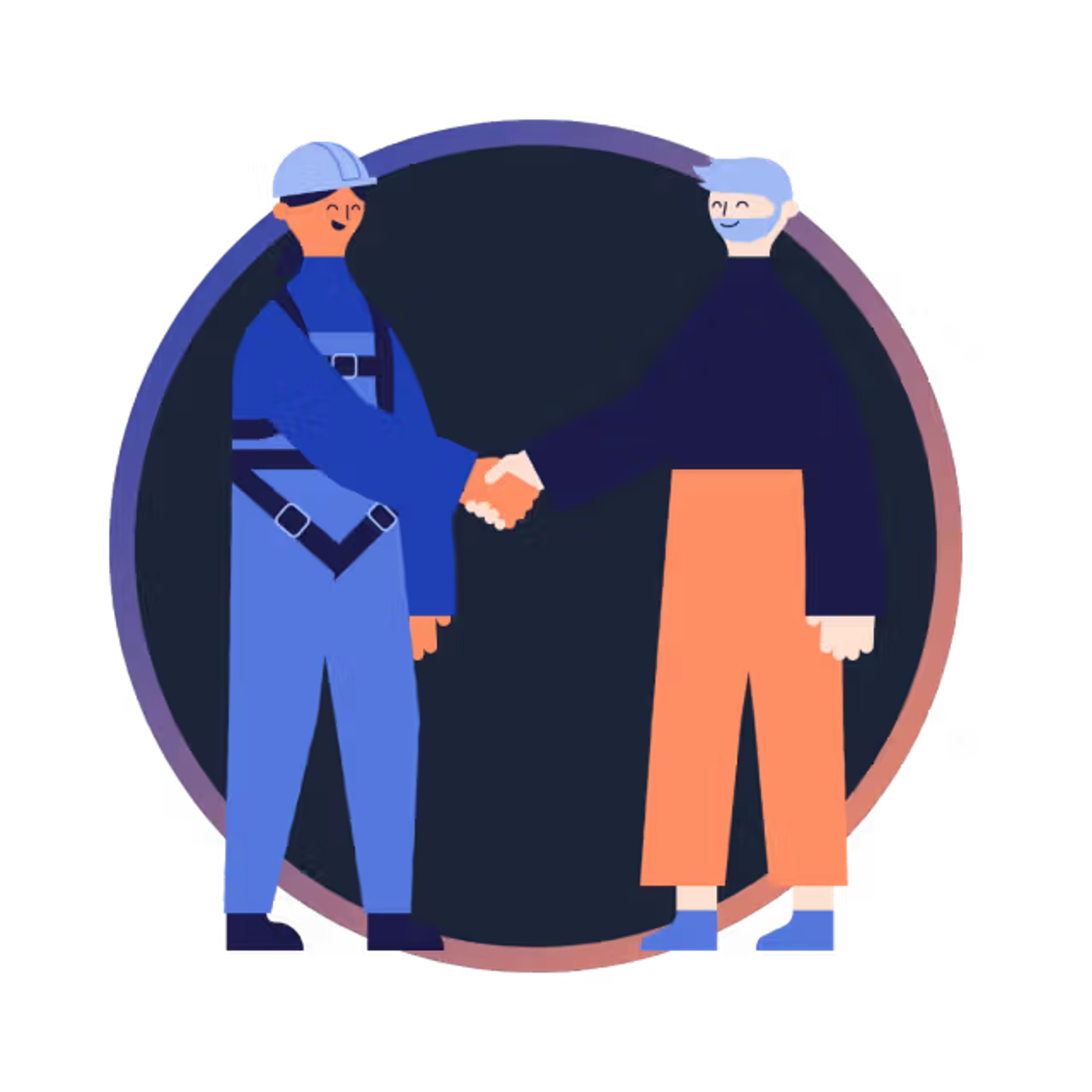 Handshake between installer and customer