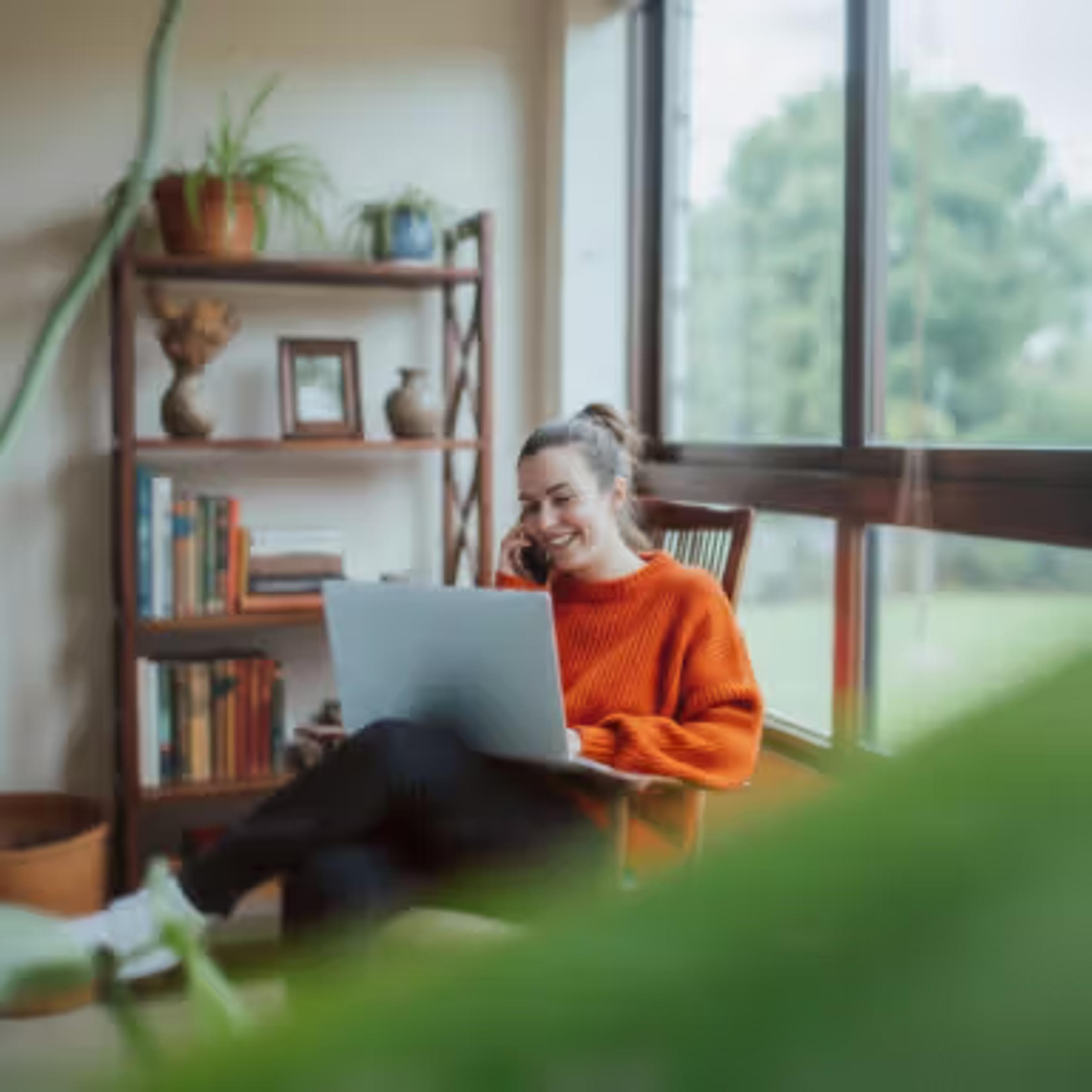 Vrouw met een laptop