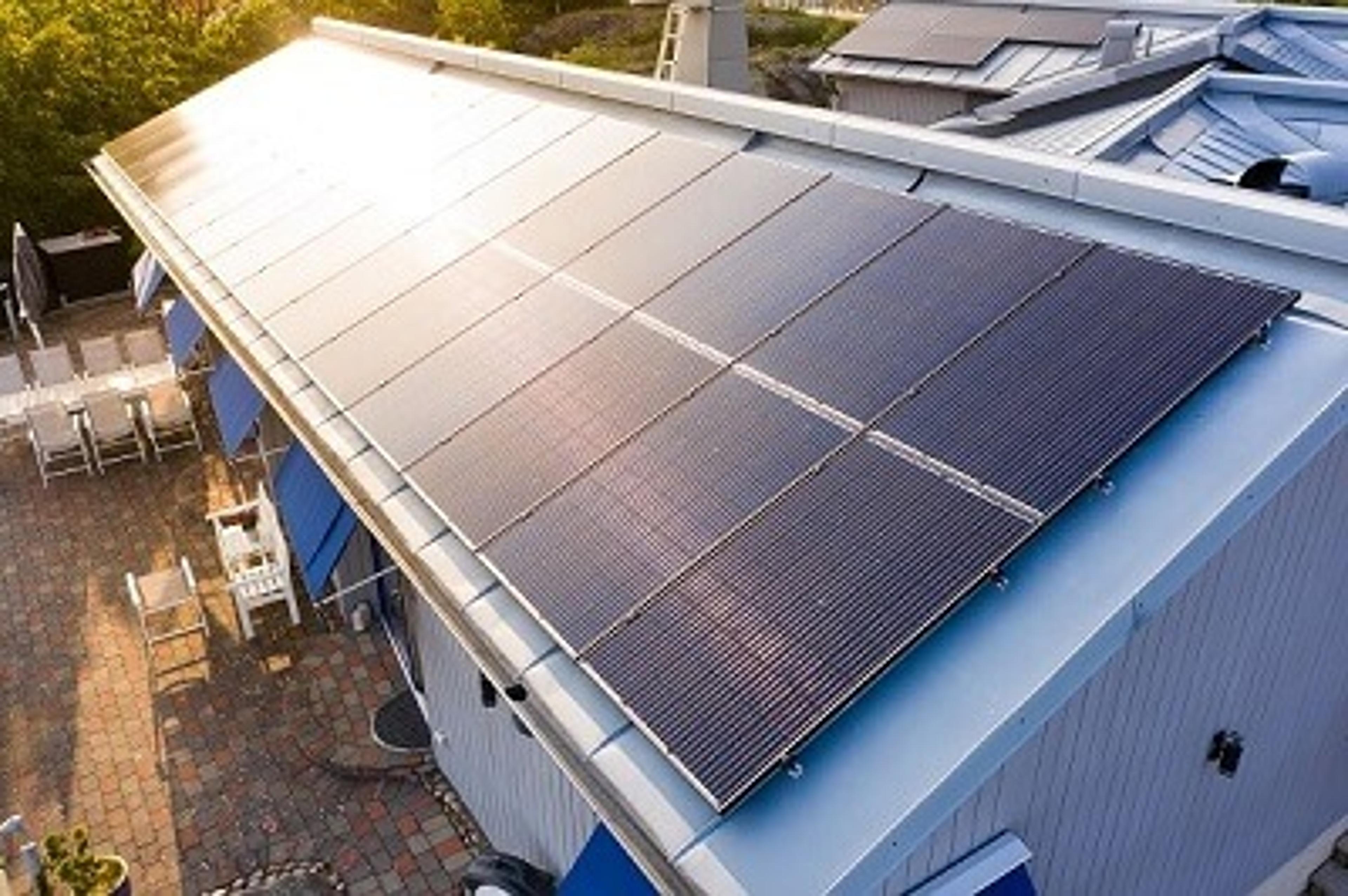 solcellepaneler på taket