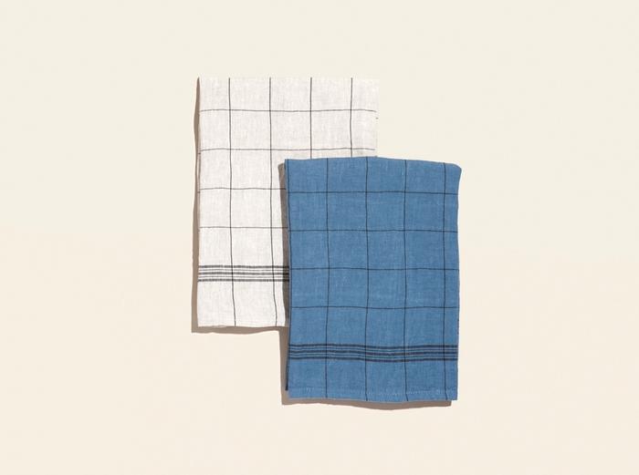 Image for Tea Towels - Set of 2 - Blue / Sand