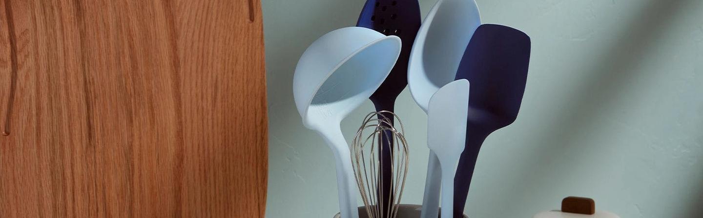 A close up shot of the tops of GIR kitchen utensils.