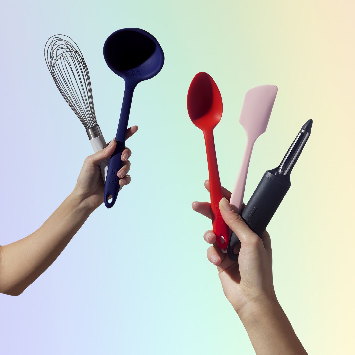 Variety of GIR tools on a multicolored background.