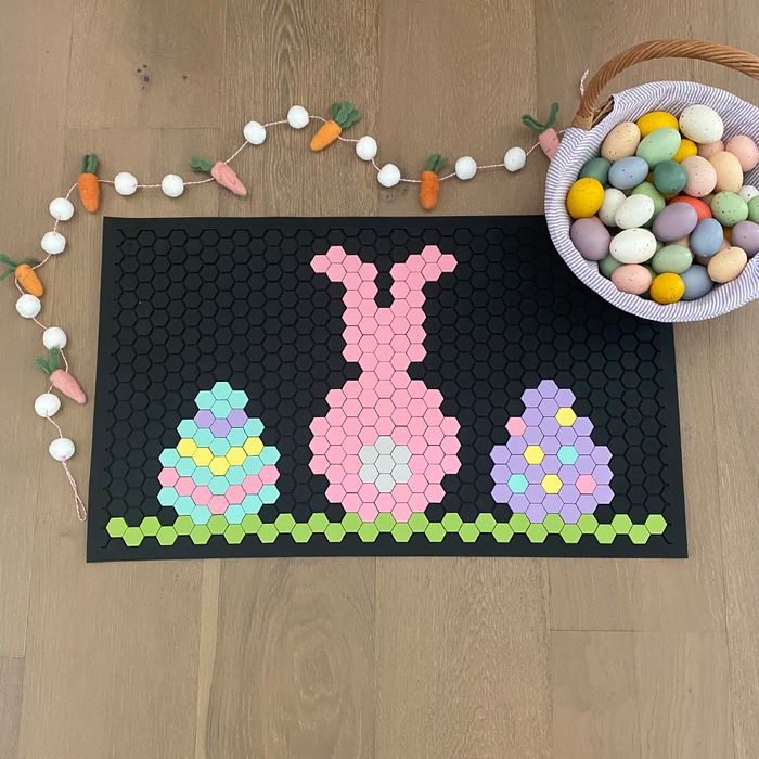 Image for UGC - Black Standard Tile Mat - Easter Eggs