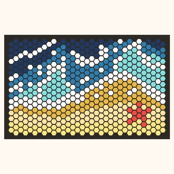 Image for Tile Mat Inspiration - Tile Mat Sisters - Waves on the Beach