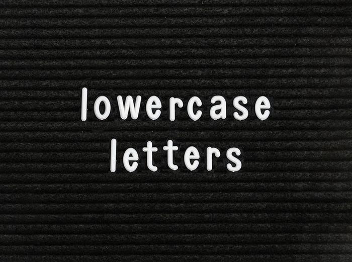 Image for Additional Sans Lowercase Letter Set - White