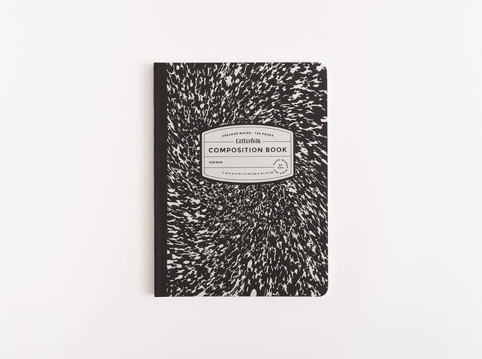 Image for Composition Book - Black/Silver