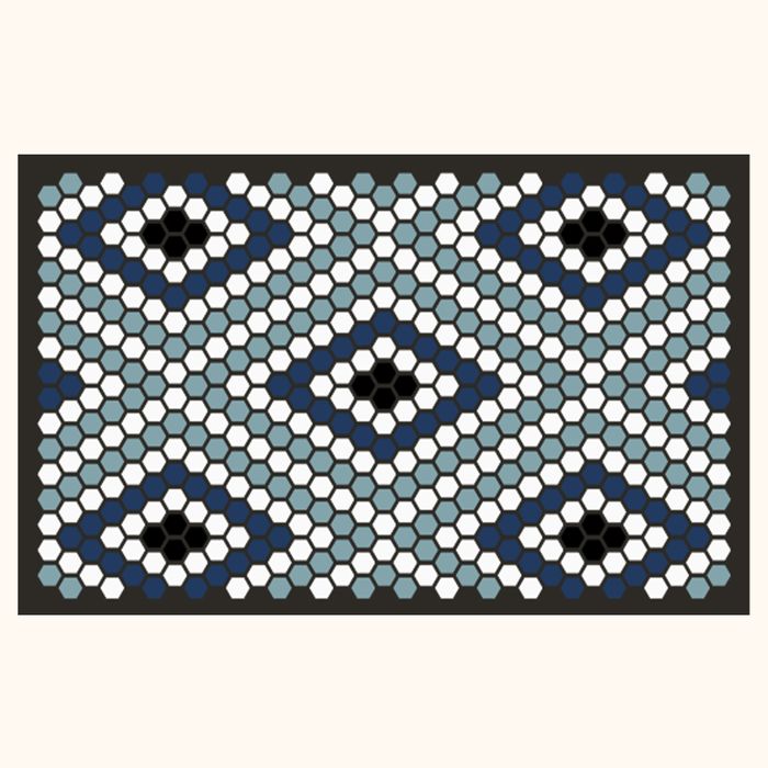 Image for Tile Mat Inspiration - Mosaic - Blue - Blue Black Diamonds 