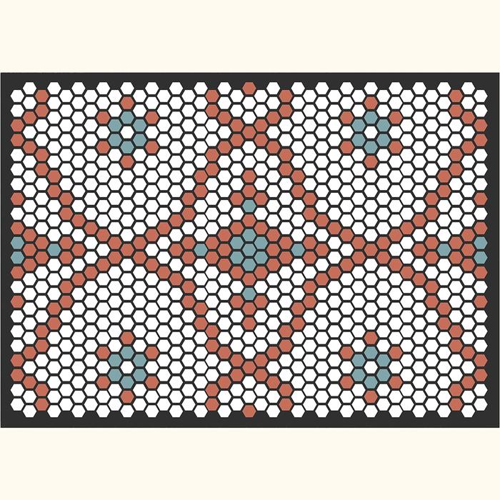 Image for Tile Mat Inspiration - Mosaic - Large - Red and blue mosaic lines 