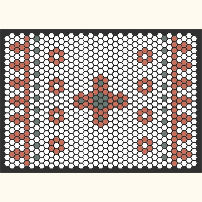 Image for Tile Mat Inspiration - Mosaic - Large - Mosaic Rug with diamond in center