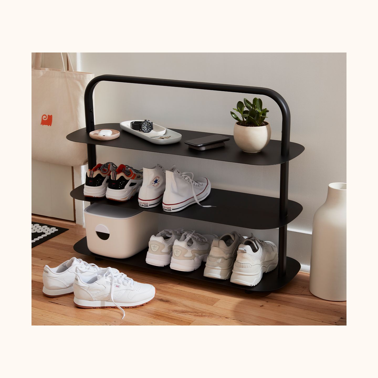 Black Entryway Rack