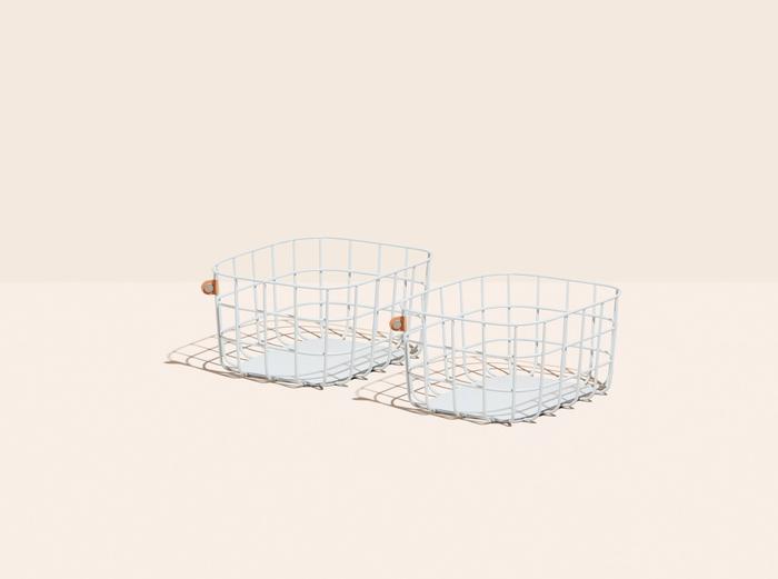 Image for Medium Wire Baskets - Set of 2 - Light Blue