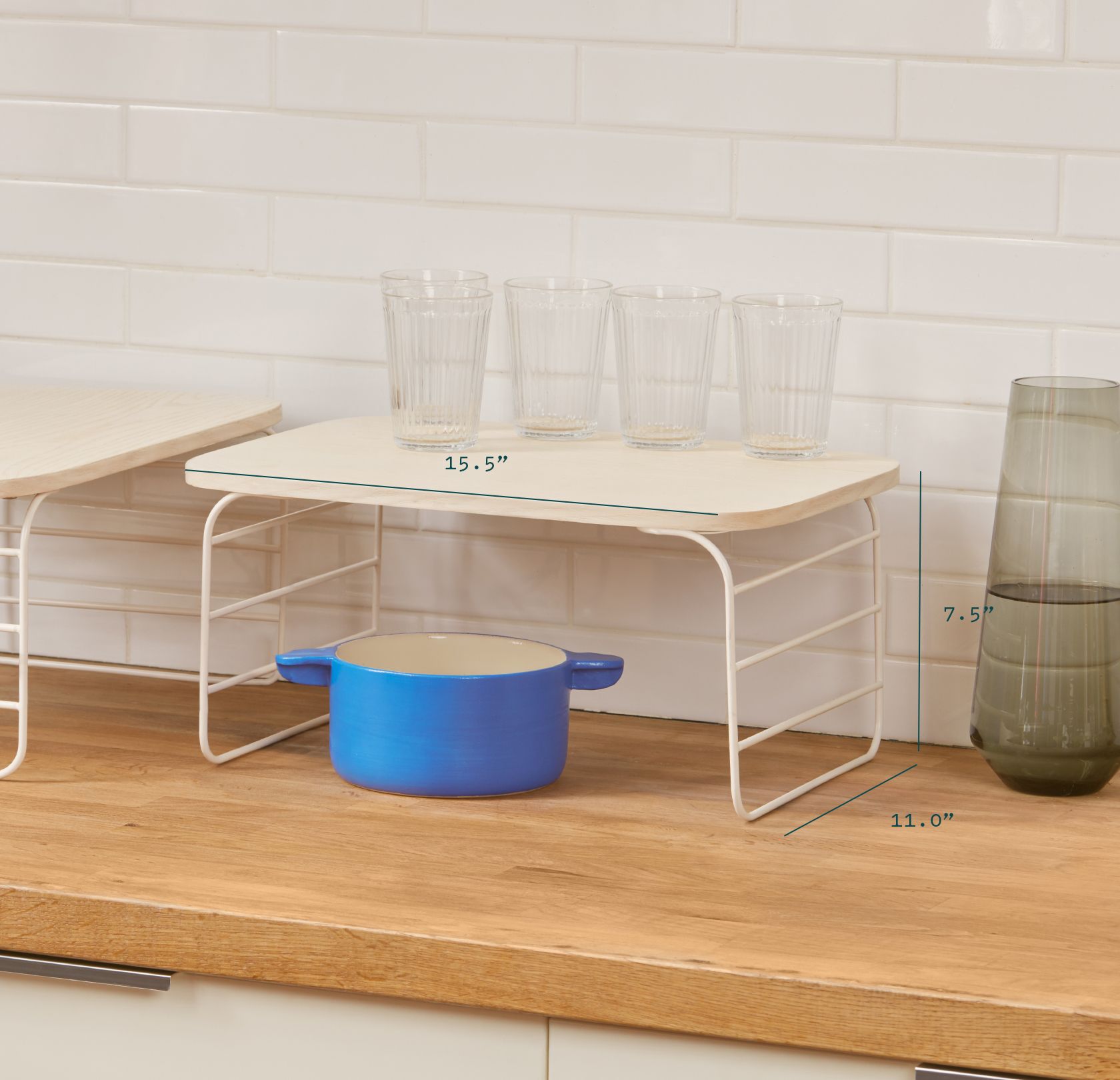 Multifunctional Rack, & Shelf Risers Open Spaces