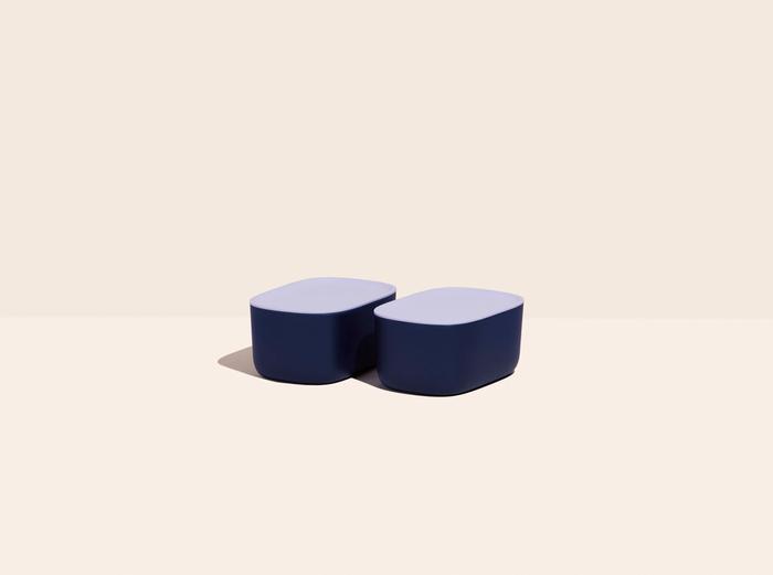 Image for Small Storage Bins - Set of 2 - Lavender (+$8) / Navy