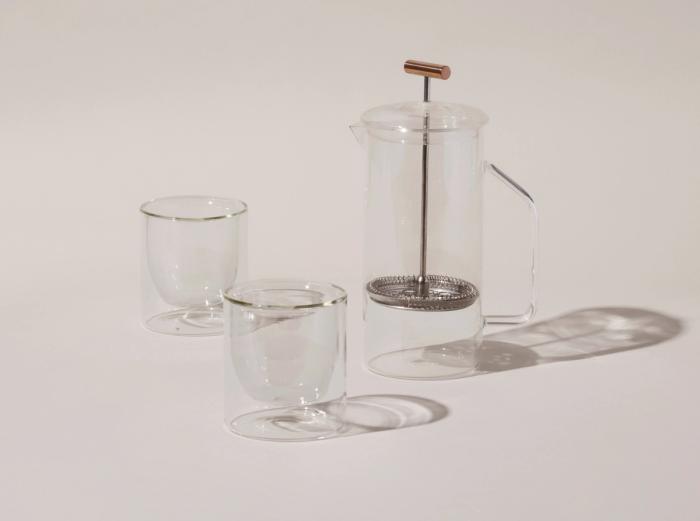 Image for Glass French Press & Double Wall Glasses Bundle - Clear
