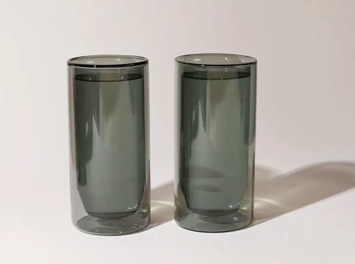 Image for Double Wall Glasses - Gray / 16 oz