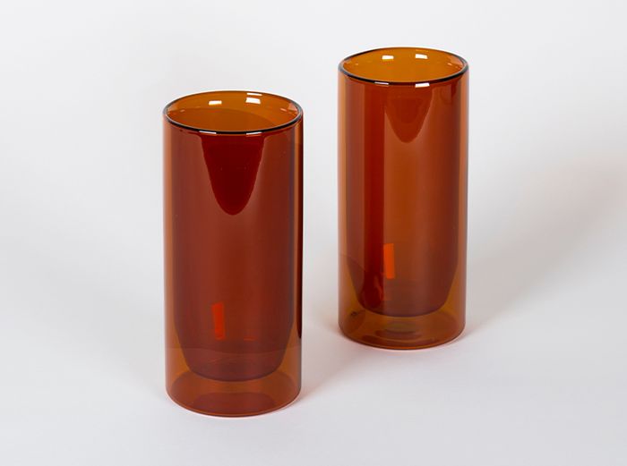Image for Double Wall Glasses - Amber / 16 oz