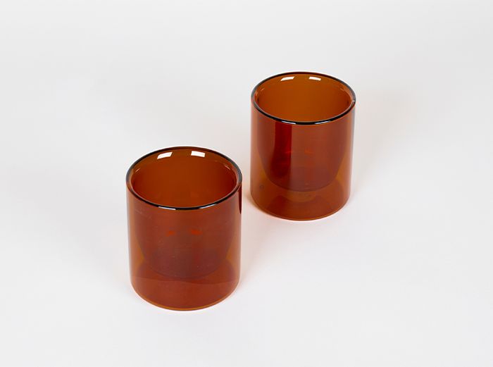 Image for Double Wall Glasses - Amber / 6 oz