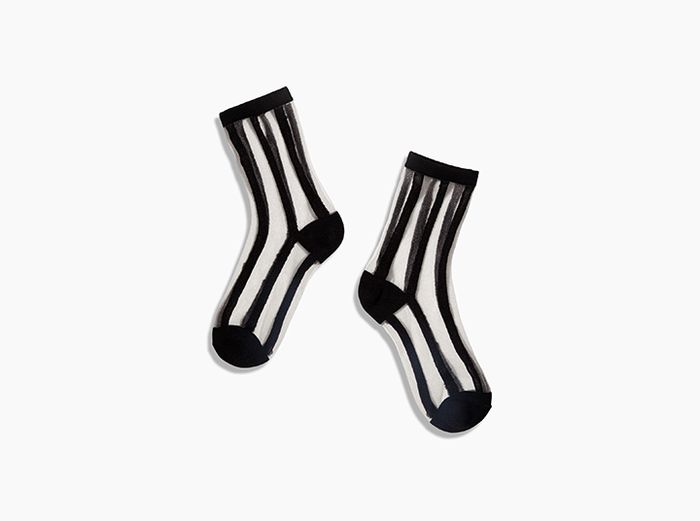 Image for Sheer Socks - Black Lines