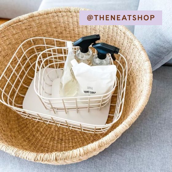 Image for UGC - @theneatshop - Bathroom - Wire Baskets - Cream