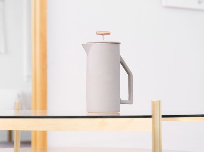 Hover Image for 850 ml Ceramic French Press - Matte Gray