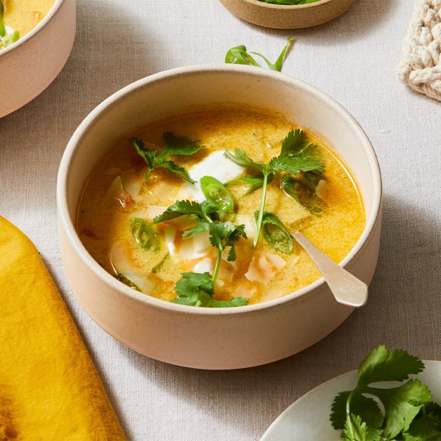 Image for Creamy Coconut Lentil Soup with Green Onions