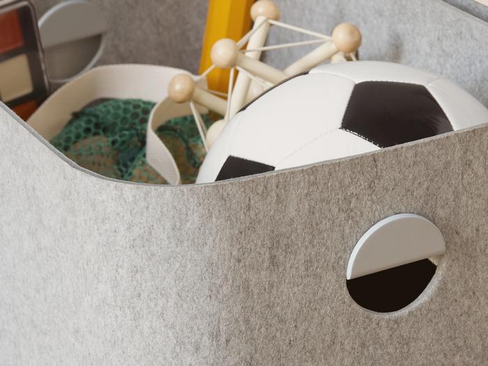 Hover Image for Large Felt Storage Bins - Set of 2 - No Lids