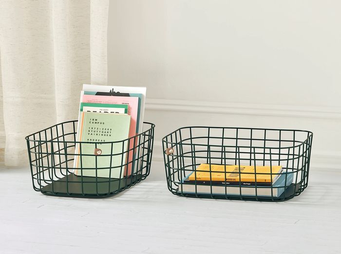Image for Large Wire Baskets - Set of 2 - Dark Green