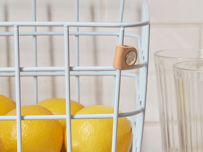 Hover Image for Medium Wire Baskets - Set of 2 - Light Blue