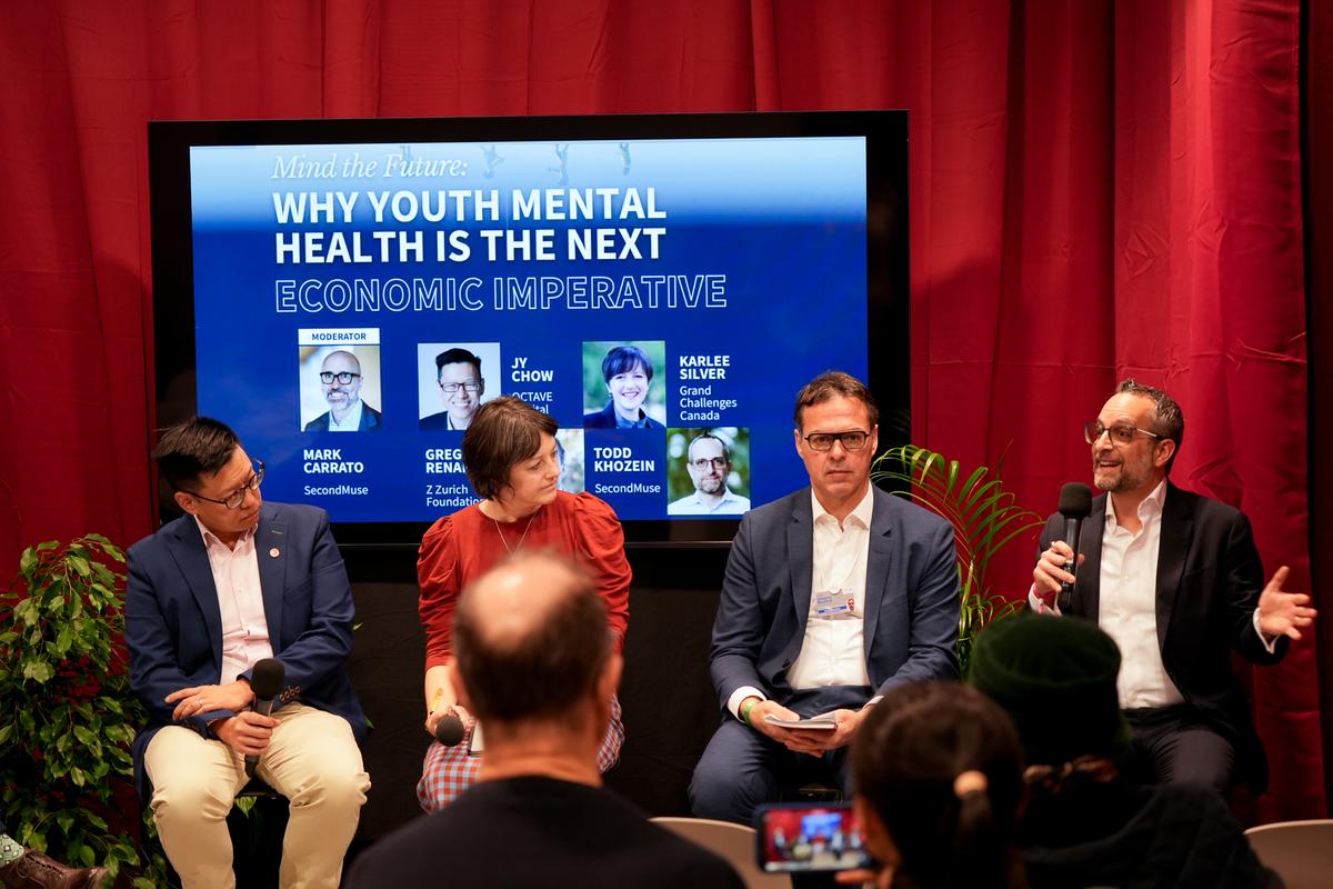 Todd Khozein speaking at SecondMuse’s session during the TPC House in Davos
